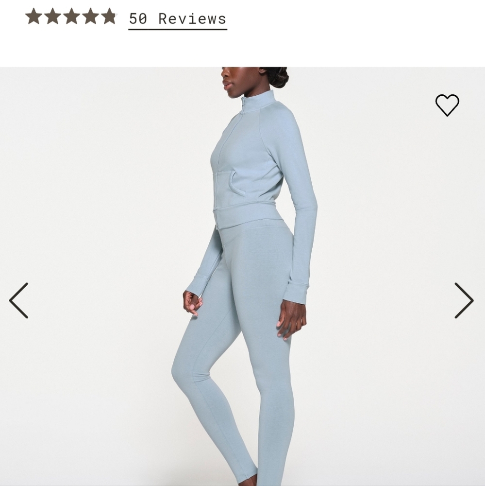 SKIMS Light Blue Zip-Up Jacket - Picture 5 of 6